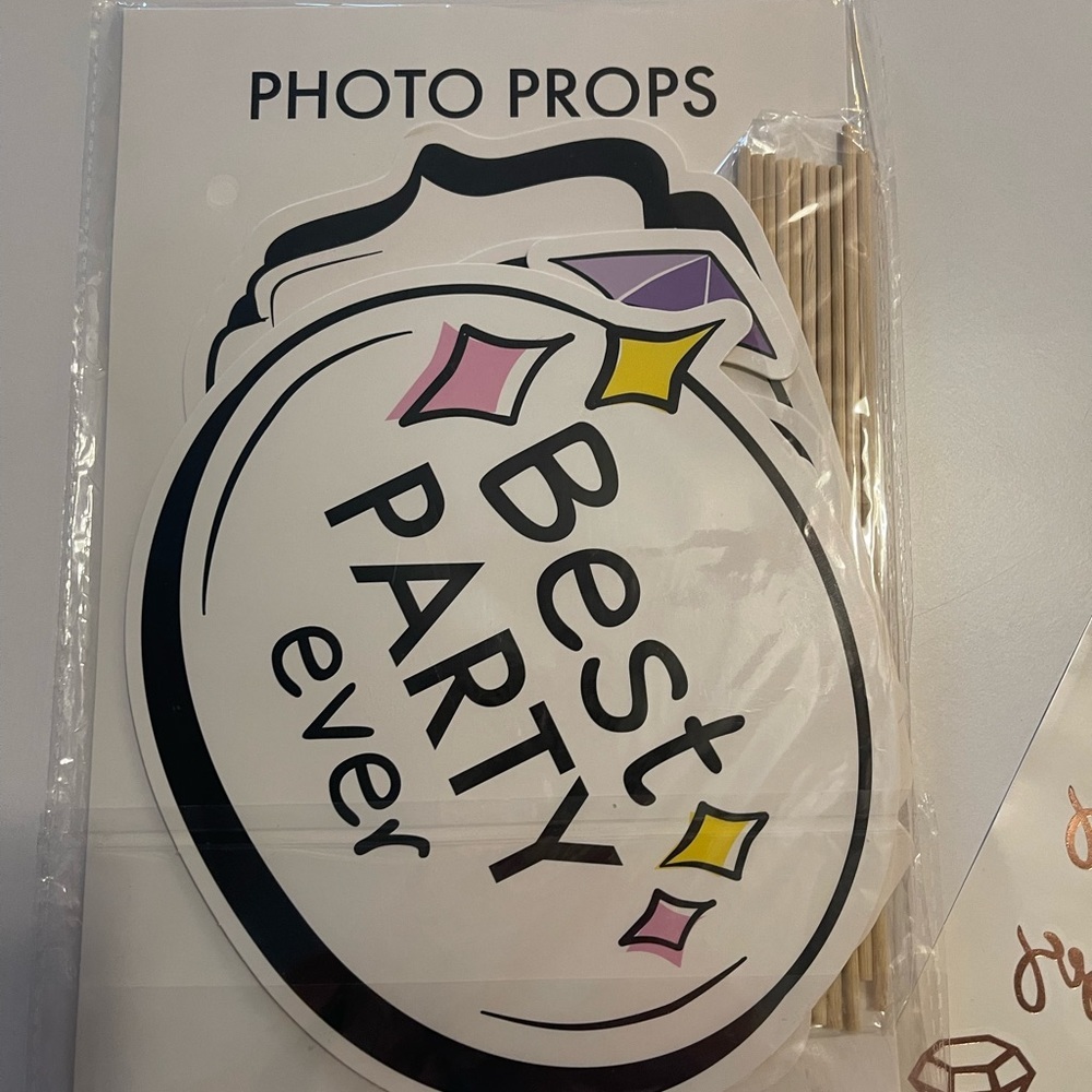 Bride Bachelorette Party Kit: Poppers, Tattoos, Cake Topper, and Photo Props - Picture 6 of 6